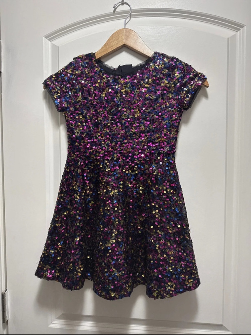 GAP Girls' Multicolor Sequin Party Dress